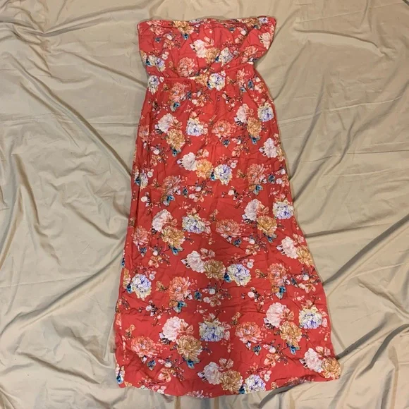 O'Neill Floral Strapless Dress - Picture 1 of 6